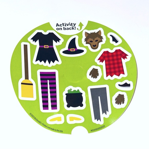 2022 McDonald’s Halloween pail McGoblin green witch bucket new stickers included - Picture 4 of 4